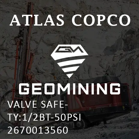 2670013560 ПРЕДОХРАНИТЕЛЬНЫЙ КЛАПАН: 1/2BT-50PSI Atlas Copco / Epiroc